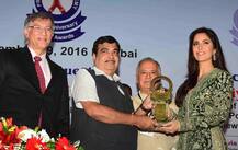 IN PICS: Katrina Kaif receives Smita Patil Award; Actress looked RESPLENDENT in a heavily embellished Sabyasachi outfit!