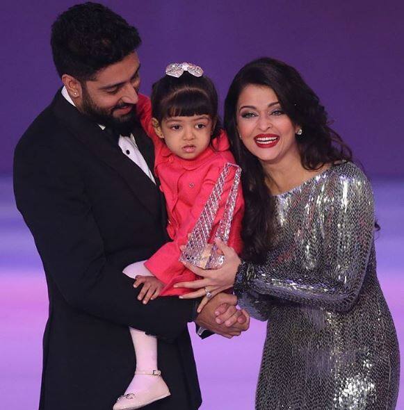 Aaradhya with Aishwarya and Abhishek
