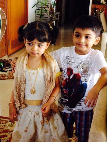 Aaradhya looks adorable in a lehenga