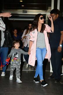 PHOTOS: Shah Rukh Khan's son AbRam walks hand in hand with Alia Bhatt at the airport!