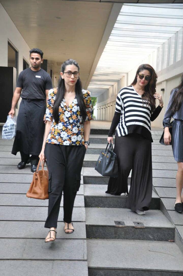 Kareena has been nailing with her looks at her various spottings too. Here she is seen walking with her sister Karisma Kapoor