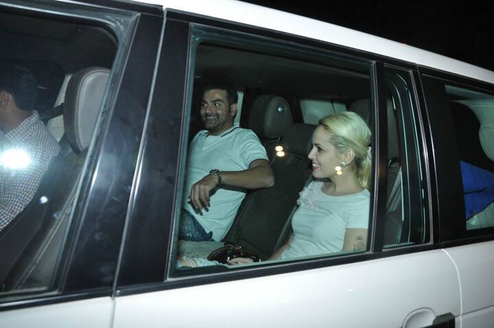 Arbaaz Khan was seen leaving with this mystery girl.