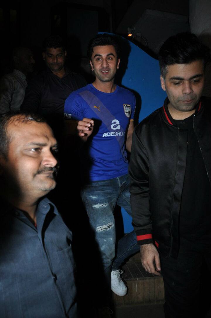 Karan and Ranbir were also seen together at the end of the party.