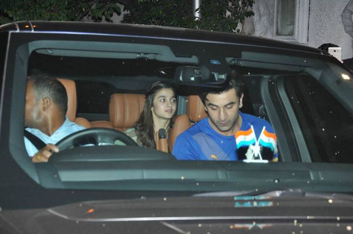  Ranbir and Alia were spotted together in Ranbir's car.