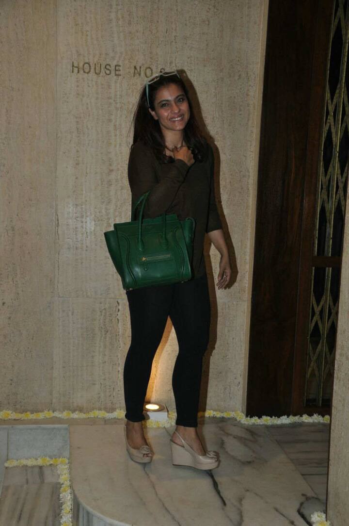 Kajol was also spotted in the party witha casual look.