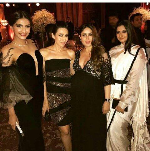 Kareena and Sonam burn the frame with their hotness at Manish Malhotra’s birthday bash. (Twitter)