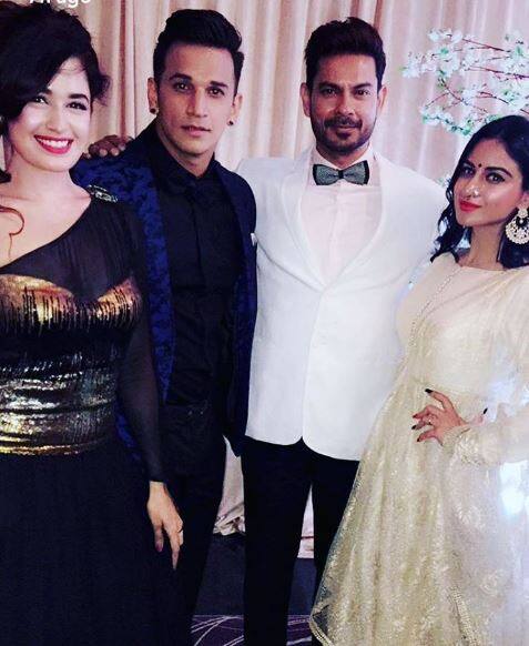 Rochelle Rao-Keith Sequeira, Prince Narula-Yuvika Chaudhary, Vivian Dsena, Asha Negi-Rithvik Dhanjani, Surbhi Jyoti, Krystle D'souza and many other TV personalities attended Kishwer Merchantt and Suyyash Rai's wedding reception.