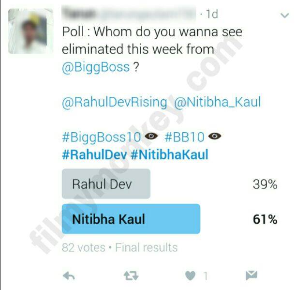The BB fans on social media had been conducting poles between bottom two after voting trends arrived. Most of them predicted Nitibha's exit instead. 
