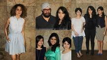 PHOTOS: Aamir Khan's daughter Ira poses with his reel daughters 'Geeta & Babita' at 'Dangal' special screening!