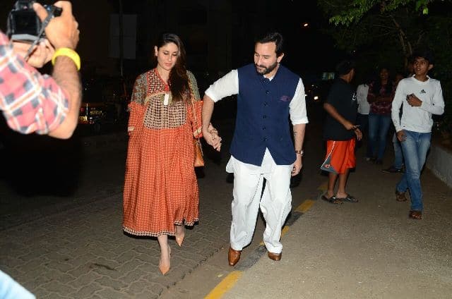 The two stepped out of the restaurant hand-in-hand. While she smiled for the paparazzi, he avoided looking at the camera. (Photo: Manav Manglani)