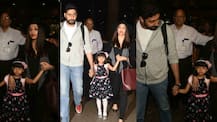 IN PICS: Abhishek, Aishwarya and Aaradhya back in Mumbai after ringing in the New Year in Dubai!