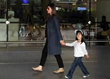 SEE PICS: Akshay Kumar's daughter Nitara gets PLAYFUL with Paparazzi as she arrives at the airport with mom & Dad!