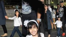 SEE PICS: Akshay Kumar's daughter Nitara gets PLAYFUL with Paparazzi as she arrives at the airport with mom & Dad!
