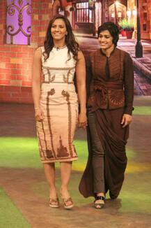 PHOTOS: Real 'Dangal' girls Geeta and Babita along with father Mahavir Phogat on 'The Kapil Sharma Show'