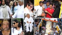 Om Puri's Funeral PICS: Ex and current wife Seema & Nandita, Celebs Amitabh Bachchan, Shashi Kapoor & others at funeral; Son Ishaan Lights Pyre!