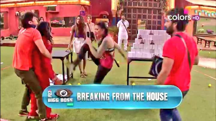 Bani retaliated strongly and while Salman harshly spoke against Swami's deed he also had a heated argument with VJ Bani for breaking rules(Photo: Colors)