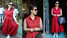 SEE PICS: New MOMMY Kareena Kapoor Khan looks RADIANT in RED as she steps out for a LUNCH DATE with her girl gang!