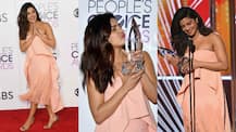 SEE PICS: Priyanka Chopra WINS 2nd consecutive People’s Choice Award; 'Desi girl' shines on the RED CARPET in her peach avatar!