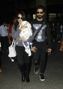 IN PICS: Shahid Kapoor SPOTTED with wife Mira & daughter Misha at Mumbai Airport!