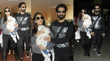 IN PICS: Shahid Kapoor SPOTTED with wife Mira & daughter Misha at Mumbai Airport!