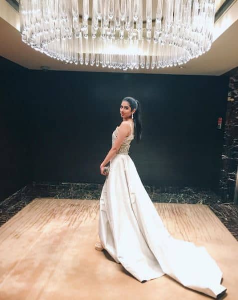 Sridevi's younger daughter Khushi too matched her mother and sister's style and she too opted for a Manish Malhotra couture