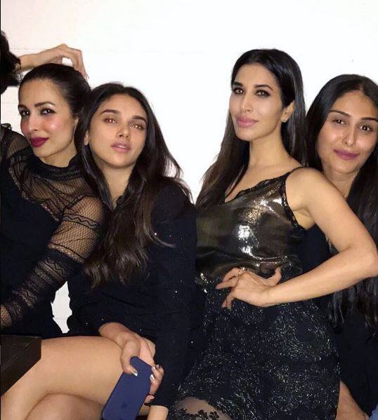 Dia Mirza and her husband Sahil, Karan Johar, Aditi Rao Hydari, Neha Dupia, Arjun Kapoor, Malaika Arora and Amrita Arora.