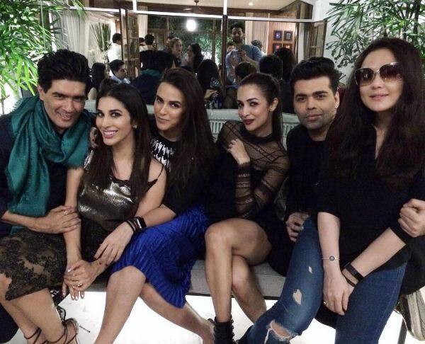 Preeti Zinta was seen sitting on Karan Johar's lap.