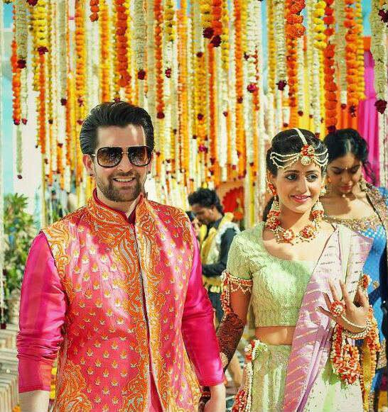 While Neil chose for an orange kurta pyjama and was looking dapper.(Photo: Facebook/ The Wedding Story)