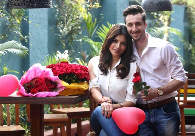 Bollywood actor Shama Sikander along with her finance James Milliron during the Valentine Day special shoot in Mumbai, India on February 9, 2017. (SOLARIS IMAGES)