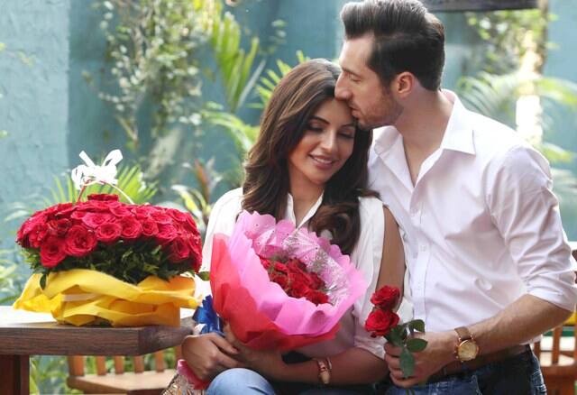 Bollywood actor Shama Sikander along with her finance James Milliron during the Valentine Day special shoot in Mumbai, India on February 9, 2017. (SOLARIS IMAGES)