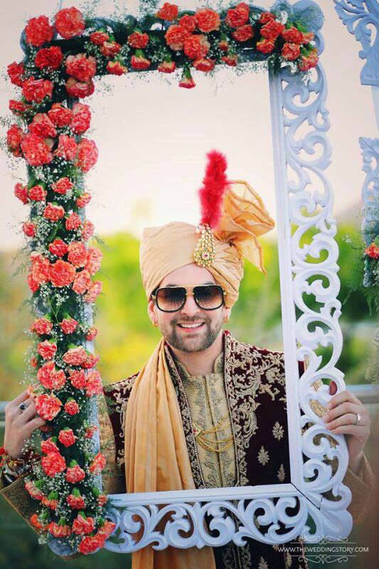 Neil looked elegance personified as he opted for a cream-coloured kurta paired with a maroon, embellished sherwani(PIC CREDIT: The Wedding Story)