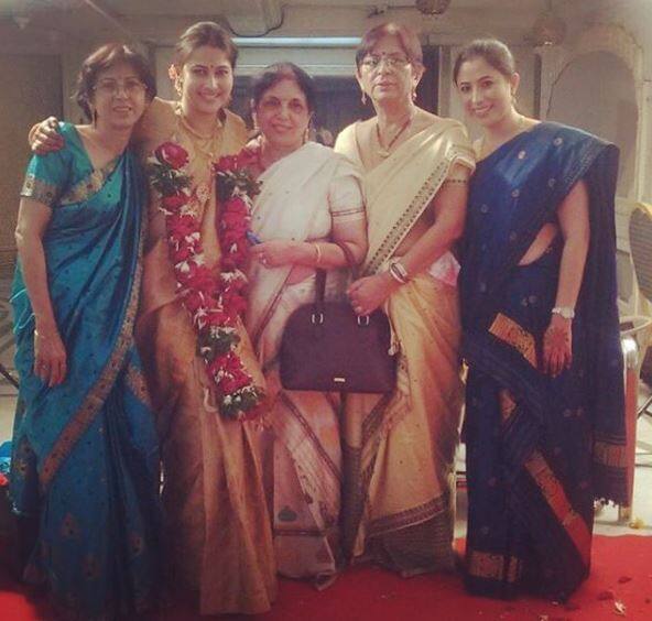 Here's Panchi posing with her family members