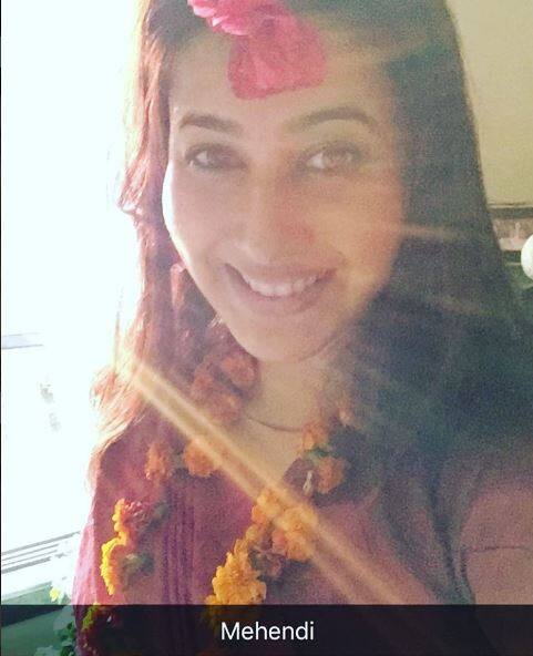 Here's a click from her Mehendi