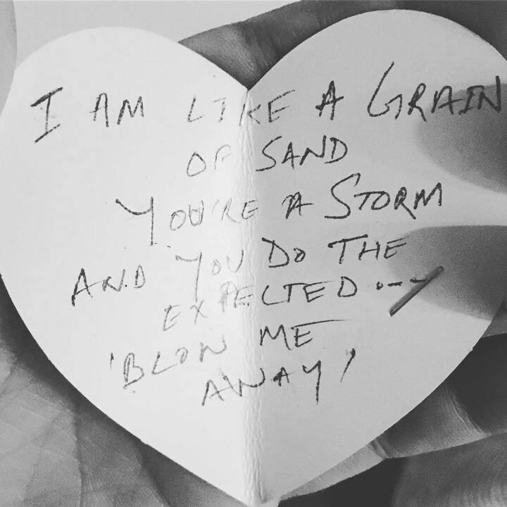 On Feb 12 Hina posted this close up of the love note sent to her by Rocky and wrote, 