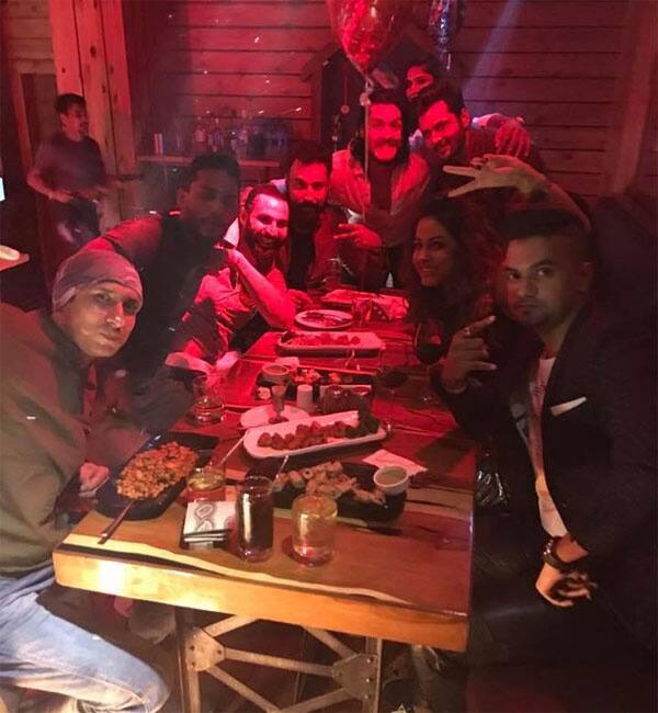 The couple had a good time with close friends