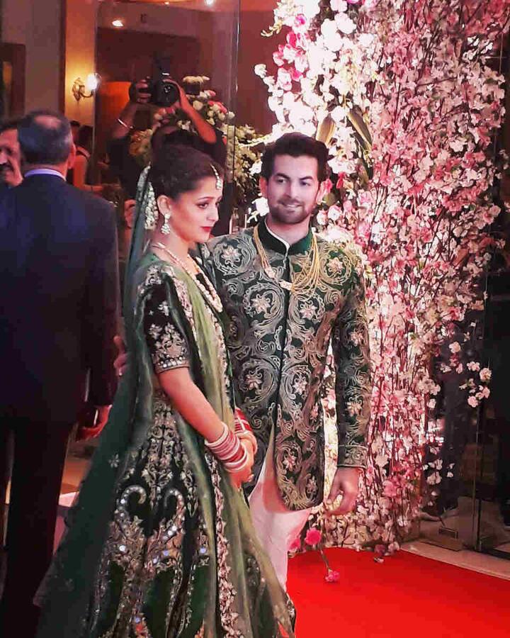 While his wedding was grand but low key affair as far as Bollywood celebs are concerned, the wedding reception however, saw who’s who of Bollywood gracing the event and blessing the newly married couple.