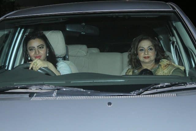 Sasha's family was also there to support him at the screening. Here's a picture of Shahid's mother Neelima Azmi arriving at the screening. (Photo: Manav Manglani)