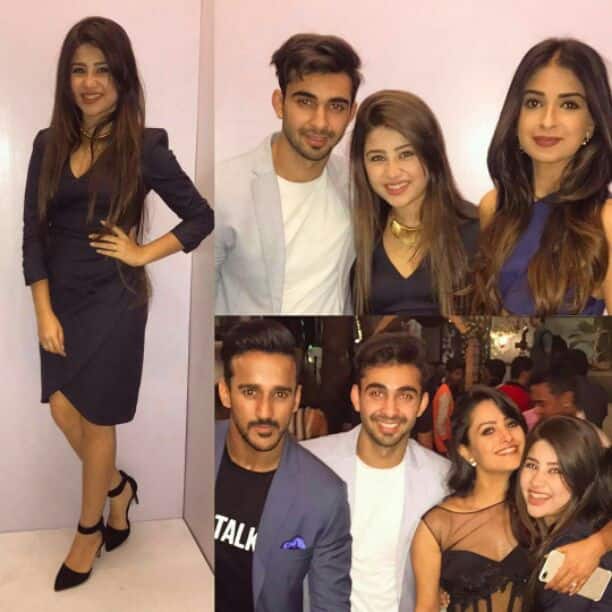 Anita's launch became more of a get together for Yeh Hai Mohabbatein stars. Aditi Bhatia, Abhishek Verma pose here with Anita and Rohit