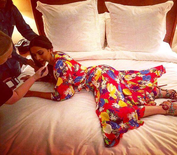 Actress Deepika Padukone in @duroolowu last night at the pre Oscars dinner hosted by Charles Finch and Chanel in Hollywood. Styled by Elizabeth Saltzman.