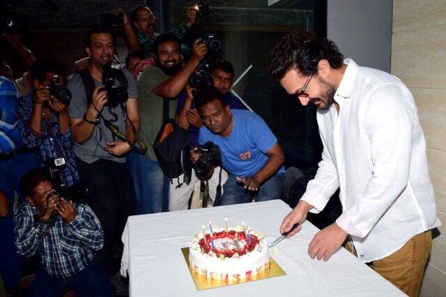 Bollywood actor Aamir Khan during his 52 birthday celebration in Mumbai, India on March 14, 2017. (Sanket Shinde/ SOLARIS IMAGES)