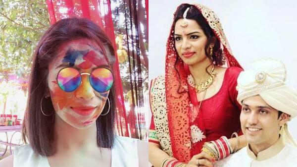 Shikha Singh- Karan Shah: 'Kumkum Bhagya' actress married her businessman beau last year and she uploaded her pic where her face was quite colorful, looked like she made her first holi post wedding a memorable one