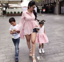 Hot Maanyata Dutt holidays in Dubai with her twins!