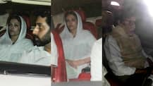 PHOTOS: Teary eyed Aishwarya along with hubby Abhishek post her father’s last rites in Mumbai;Bollywood pays last respects!