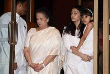 PHOTOS: Amitabh Bachchan CONSOLES grieving Aishwarya Rai at the prayer meet of her late father; Vidya Balan,Twinkle,Kajol, Shraddha Kapoor & other Bollywood celebs attend!