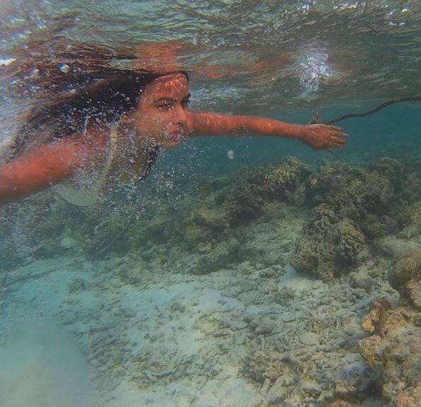 Nia Sharma enjoying her snorkeling 
