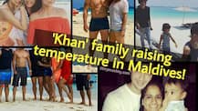 PICS! Topless 'Khan' brothers Sohail, Arbaaz with sizzling Malaika, Amrita & Seema at Maldives beach with family!