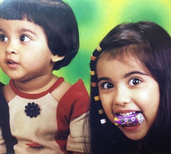 Here's a picture shared by Sheena on her Instagram account from an old TVC shoot and she has captioned it as, 