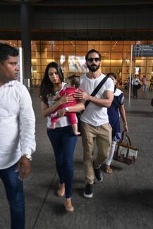 Awww! Shahid Kapoor, Mira Rajput spotted on Airport & Misha's face is not hidden this time!