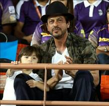 IPL 2017: Tattooed AbRam Khan gives fans all his attention; At Rajkot stadium with Daddy SRK again!