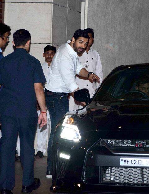 Bollywood actor John Abraham during the party hosted by Nita and Mukesh Ambani to celebrate 10 glorious years of Mumbai Indians, in Mumbai, India on April 10, 2017. (Sanket Shinde/SOLARIS IMAGES)